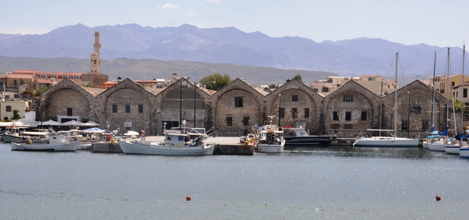 Venetian granaries in Chania Crete